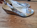 Sandale de dama - din piele naturala, multicolore, marimea 38