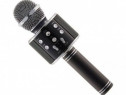 Microfon tip wireless fara fir cu sistem karaoke si suport