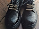 Pantofi casual negri, piele ecologica CLAUDIA GHIZZANI