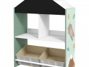 ZONEKIZ Raft de depozitare pentru jucării pentru copii cu sertare și rafturi detașabile, de culoare verde | Aosom RO