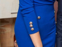 Rochie albastră scurta cu decolteu
