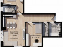 Apartament 3 camere, 68mp, 2bai, terasa 15mp, parcare, zona