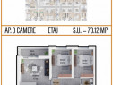 Apartament 3 camere, confort 1, bloc nou, etaj 5, strada TIN