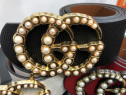 Curele firma damă pentru talie/logo metalic perle