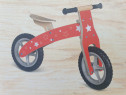 Bicicleta echilibru fara pedale,din lemn,rosie,2-4 ani,noua
