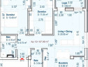 Apartament 3 camere FINISAT sup.68 mp, 2 bai, parcare inclusa Floresti