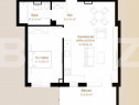 Apartament 2 camere cu CF, 53,68 mp + balcon 8,25 mp, zona V