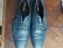 Pantofi de barbati piele naturala, brand Pollini, marime 43, bleumarin