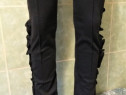 Pantaloni fashion dama PNK Casual cu detaliu lateral negru mar.34(noi)