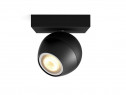 Spot LED Philips Hue, bluetooth, GU10, 5W (50W), 350 lm, negru, nou