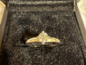 Inel de Logodna Solitaire Aur Alb 18kt, Diamant Rotund cu 4 Gheare