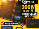 Panou solar portabil 200W – SUPER OFERTĂ! Camping, rulotă, barcă, 12V