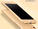 Iphone 7 - Husa 360 Fata Spate Rama Laterala Plastic Gold