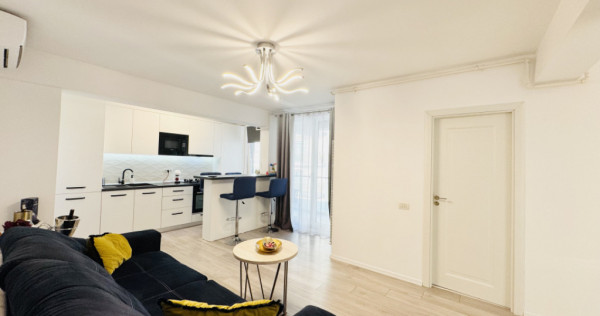 Apartament cu 3 camere complet mobilat si utilat, vedere la