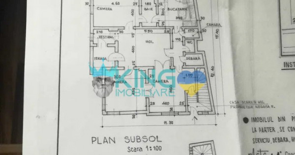Central | se vinde parterul unei vile | 4 camere | pivnita |