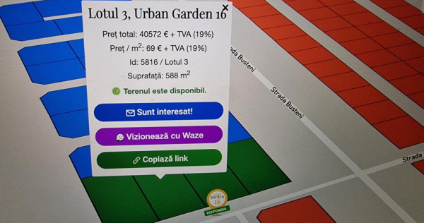 Spre vanzare teren intravilan, 579 mp