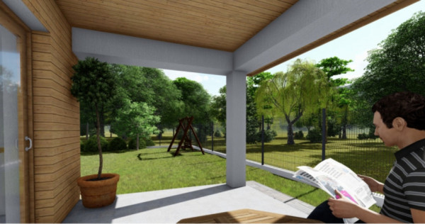 Casă parter finisată la cheie, living luminos și curte ma