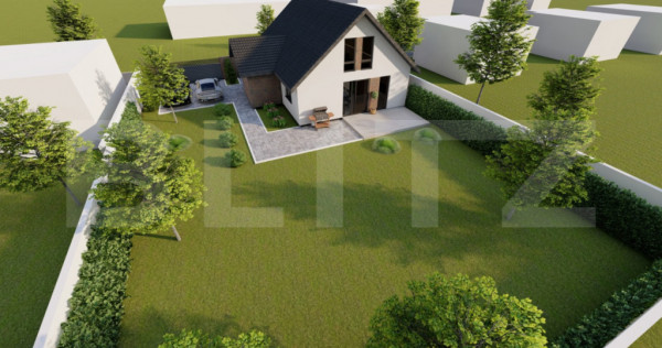 Casă individuală – 140 mp utili, teren 520 mp, front str