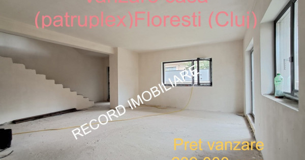 Casa semifinisata 150 mp, p+e+terasa circulabila 70 mp floresti