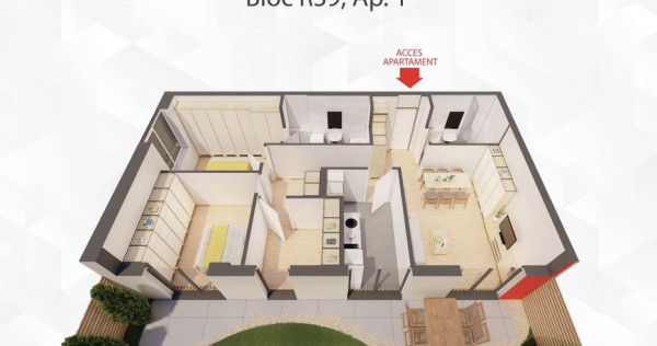 Singurul apartament nou cu gradina proprie la ared comisi...
