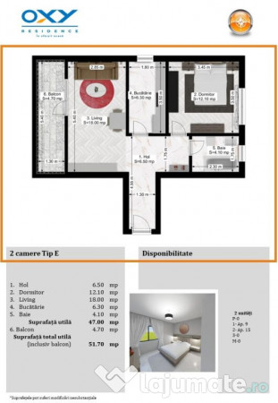 Pallady-Oxy Residence 2 camere Tip E mega discount