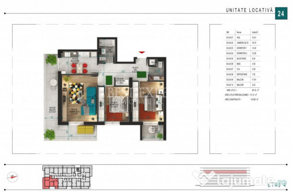 Apartament decomandat 3 Camere Bd. Theodor Pallady Metrou 1