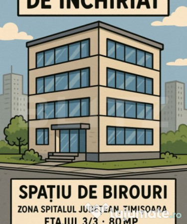 Spatiu de birouri de inchiriat, aproape de rebreanu, 80 mp,