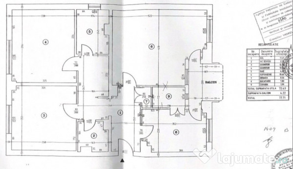 Apartament de 3 camere, 73,49 mp, decomandat, zona 1 Mai, Ci