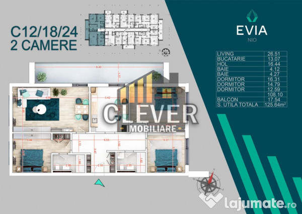 Apartament premium 4 camere finisaje lux-metrou n teclu
