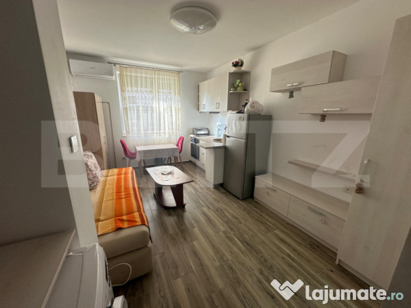 Garsonieră cochetă, complet utilată – 14,2 mp, renovat?