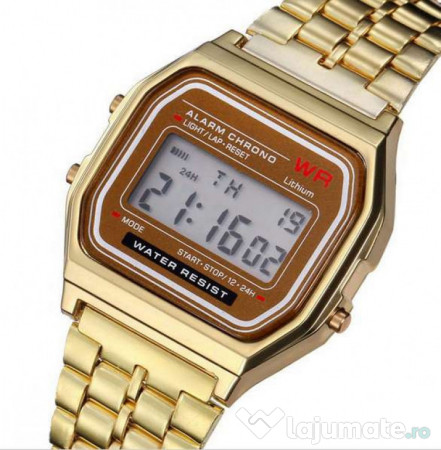 Ceas Unisex Casio Vintage Model Retro Gold Stil Anii 80 Nou 49 Lei Lajumate Ro