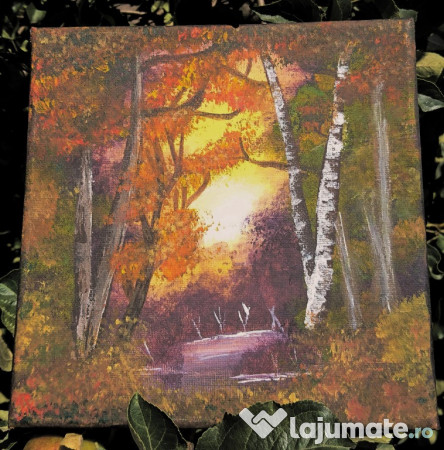 Tablou Acrilic Pe Panza Cu Rama De Lemn x Cm 41 Lei Lajumate Ro