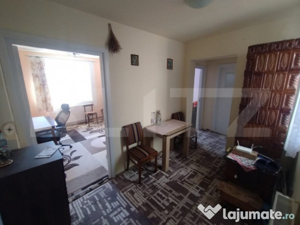 Apartament 3 camere,63mp,parter,zona centrala, oras nasaud