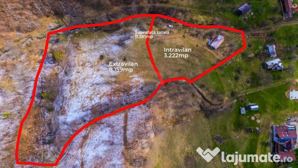 Teren 11,381 mp moieciu de jos / strada sbârcioara