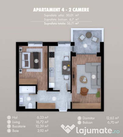 Apartament 2 cam. dec. ideal locuința sau investiție