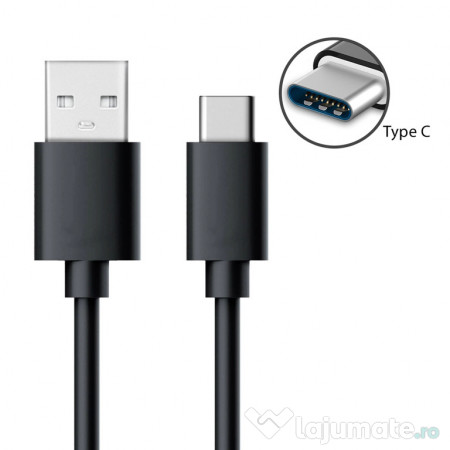 Cablu Usb Type C Fast Charge Alb Negru Nou 15 Lei Lajumate Ro