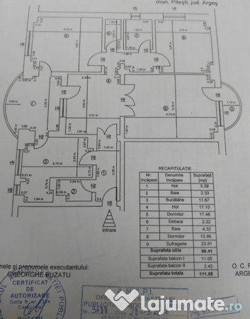 Apartament 3 camere craiovei scoala nr.11